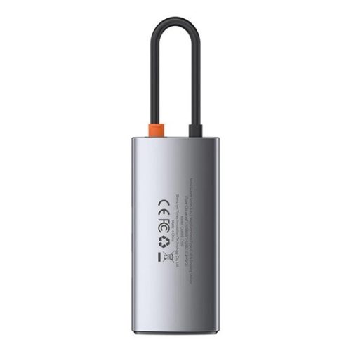 Baseus Metal Glanz 4-in-1 USB Typ-C HUB Dockingstation, grau