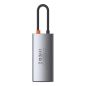 Baseus Metal Glanz 4-in-1 USB Typ-C HUB Dockingstation, grau