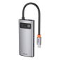 Baseus Metal Glanz 4-in-1 USB Typ-C HUB Dockingstation, grau