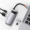 Baseus Metal Glanz 4-in-1 USB Typ-C HUB Dockingstation, grau