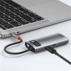 Baseus Metal Glanz 4-in-1 USB Typ-C HUB Dockingstation, grau