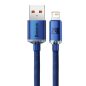   Baseus Crystal Shine USB Typ-A – iPhone, 2.4A, Schnelllade-Datenkabel, 1.2m, blau