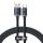 Baseus Crystal Shine USB Typ-A – USB Typ-C, 100W Schnelllade-Datenkabel, 1,2 m, Schwarz