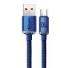 Baseus Crystal Shine USB Typ-A – USB Typ-C, 100W Schnelllade-Datenkabel, 1,2 m, blau