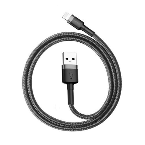 Baseus Cafule USB Typ-A - iPhone, 2,4A Schnelllade-Datenkabel, 0,5m, schwarz/grau