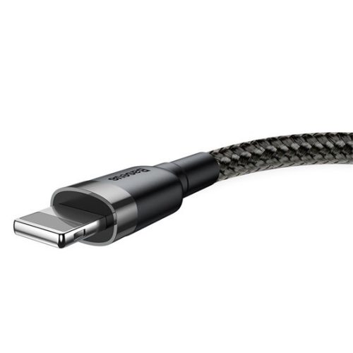 Baseus Cafule USB Typ-A - iPhone, 2,4A Schnelllade-Datenkabel, 0,5m, schwarz/grau