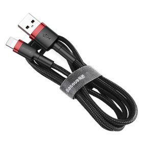   Baseus Cafule USB Typ-A - iPhone, 2,4A Schnelllade-Datenkabel, 1m, schwarz/rot