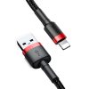 Baseus Cafule USB Typ-A - iPhone, 2,4A Schnelllade-Datenkabel, 1m, schwarz/rot