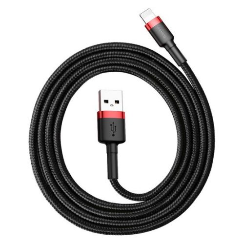 Baseus Cafule USB Typ-A - iPhone, 2,4A Schnelllade-Datenkabel, 1m, schwarz/rot