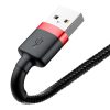 Baseus Cafule USB Typ-A - iPhone, 2,4A Schnelllade-Datenkabel, 1m, schwarz/rot