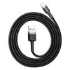 Baseus Cafule USB Type-A - iPhone, 2.4A Schnelllade-Datenkabel, 1m, Schwarz/Grau