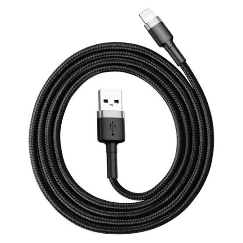 Baseus Cafule USB Type-A - iPhone, 2.4A Schnelllade-Datenkabel, 1m, Schwarz/Grau