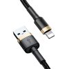 Baseus Cafule USB Typ-A - iPhone, 2,4A Schnelllade-Datenkabel, 1m, schwarz/gold