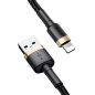   Baseus Cafule USB Typ-A - iPhone, 2,4A Schnelllade-Datenkabel, 1m, schwarz/gold