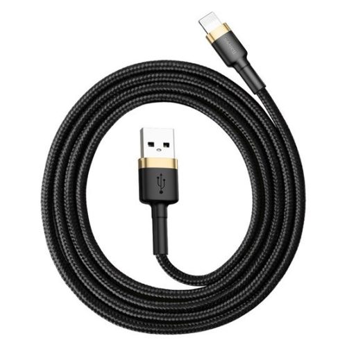 Baseus Cafule USB Typ-A - iPhone, 2,4A Schnelllade-Datenkabel, 1m, schwarz/gold
