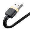Baseus Cafule USB Typ-A - iPhone, 2,4A Schnelllade-Datenkabel, 1m, schwarz/gold