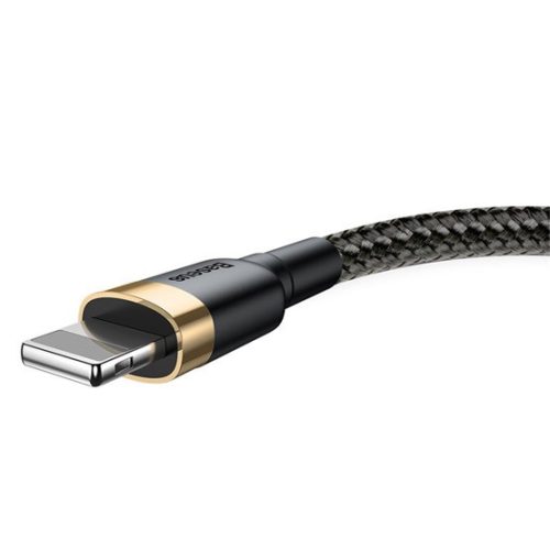 Baseus Cafule USB Typ-A - iPhone, 2,4A Schnelllade-Datenkabel, 1m, schwarz/gold