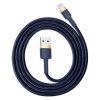 Baseus Cafule USB Typ-A - iPhone, 2,4A Schnelllade-Datenkabel, 1m, blau/gold