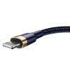 Baseus Cafule USB Typ-A - iPhone, 2,4A Schnelllade-Datenkabel, 1m, blau/gold
