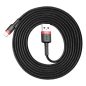   Baseus Cafule USB Type-A – iPhone, 1.5A Ladekabel, 2m, schwarz/rot
