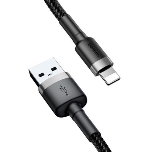 Baseus Cafule USB Type-A - iPhone, 1.5A Ladekabel, 2m, Schwarz/Grau