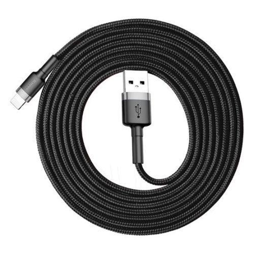 Baseus Cafule USB Type-A - iPhone, 1.5A Ladekabel, 2m, Schwarz/Grau