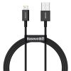Baseus Superior USB Typ-A – iPhone, 2,4A Schnelllade-Datenkabel, 1m, Schwarz