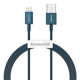   Baseus Superior USB Typ-A - iPhone, 2,4A Schnelllade-Datenkabel, 1 m, blau