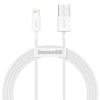 Baseus Superior USB Typ-A – iPhone, 2,4A Schnelllade-Datenkabel, 1,5m, weiß
