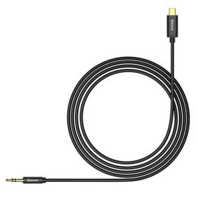   Baseus M01 Yiven USB Typ-C – 3,5 mm Klinken-Audiokabel, 1,2 m, Schwarz