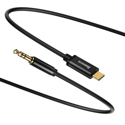 Baseus M01 Yiven USB Typ-C – 3,5 mm Klinken-Audiokabel, 1,2 m, Schwarz