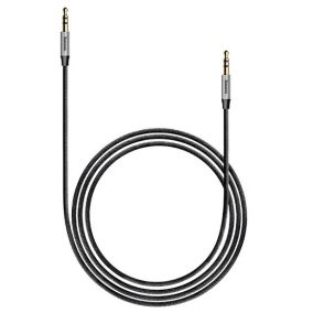   Baseus Yiven M30 3,5 mm Klinkenstecker Stereo-Audiokabel, 1 m, Schwarz/Silber