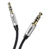 Baseus Yiven M30 3,5 mm Klinkenstecker Stereo-Audiokabel, 1 m, Schwarz/Silber