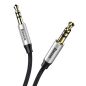   Baseus Yiven M30 3,5 mm Klinkenstecker Stereo-Audiokabel, 1 m, Schwarz/Silber
