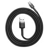 Baseus Cafule USB Typ-A - Micro USB, 12W Schnelllade-Datenkabel, 1m, Schwarz/Grau