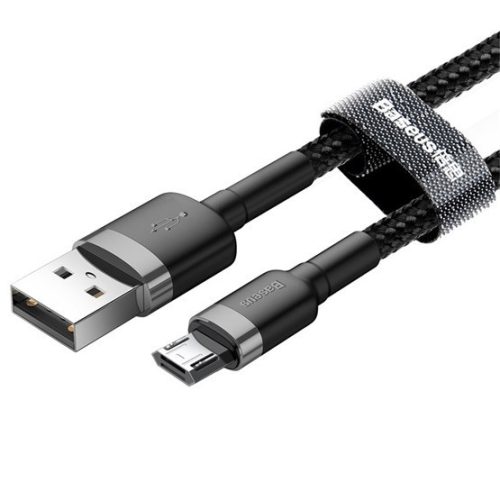 Baseus Cafule USB Typ-A – Micro USB, 7,5W Ladekabel, 2m, Schwarz/Grau