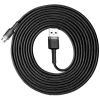 Baseus Cafule USB Typ-A - Micro USB, 10W Ladekabel, 3m, Schwarz/Grau