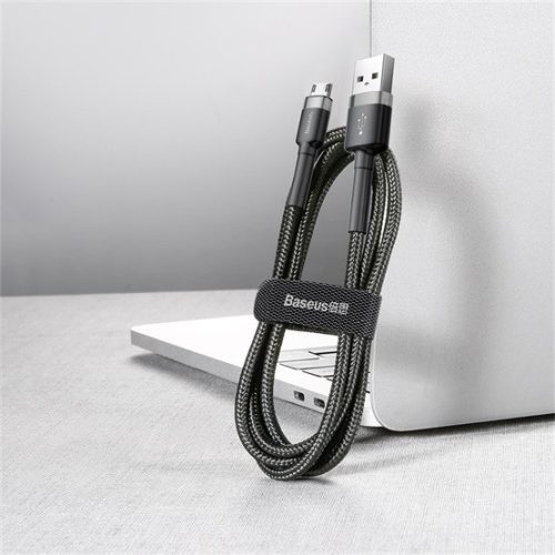 Baseus Cafule USB Typ-A - Micro USB, 10W Ladekabel, 3m, Schwarz/Grau