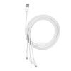 Baseus Superior USB Typ-A – iPhone+USB Typ-C+Micro USB, 3,5A Schnelllade-Datenkabel, 1,5m, weiß