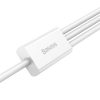 Baseus Superior USB Typ-A – iPhone+USB Typ-C+Micro USB, 3,5A Schnelllade-Datenkabel, 1,5m, weiß