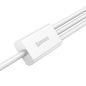   Baseus Superior USB Typ-A – iPhone+USB Typ-C+Micro USB, 3,5A Schnelllade-Datenkabel, 1,5m, weiß