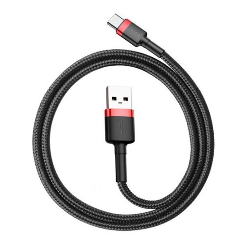 Baseus Cafule USB Typ-A - USB Typ-C, 18W Schnelllade-Datenkabel, 0,5 m, schwarz/rot