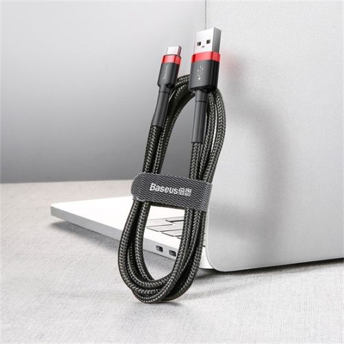 Baseus Cafule USB Typ-A - USB Typ-C, 18W Schnelllade-Datenkabel, 0,5 m, schwarz/rot