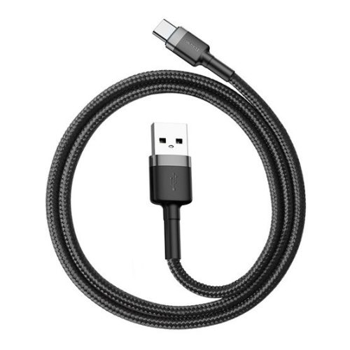 Baseus Cafule USB Type-A - USB Type-C, 18W Schnelllade-Datenkabel, 0,5m, Schwarz/Grau