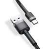 Baseus Cafule USB Type-A - USB Type-C, 18W Schnelllade-Datenkabel, 0,5m, Schwarz/Grau