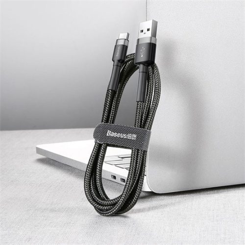 Baseus Cafule USB Type-A - USB Type-C, 18W Schnelllade-Datenkabel, 0,5m, Schwarz/Grau