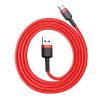 Baseus Cafule USB Typ-A - USB Typ-C, 18W Schnelllade-Datenkabel, 1m, Rot