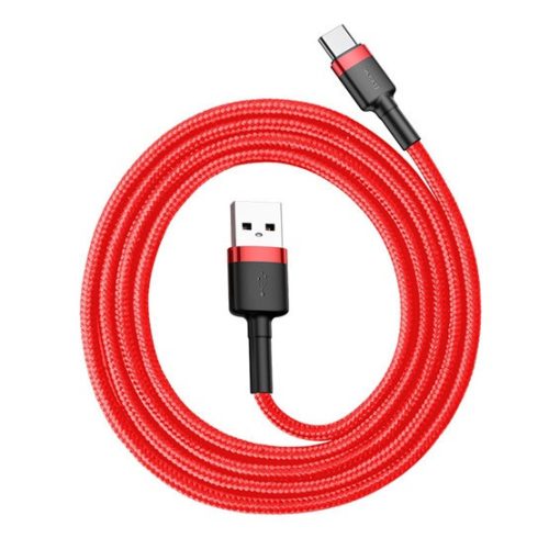 Baseus Cafule USB Typ-A - USB Typ-C, 18W Schnelllade-Datenkabel, 1m, Rot