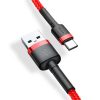 Baseus Cafule USB Typ-A - USB Typ-C, 18W Schnelllade-Datenkabel, 1m, Rot