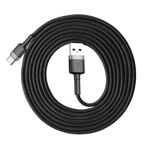 Baseus Cafule USB Typ-A – USB Typ-C, 10W Schnelllade-Datenkabel, 2m, Schwarz/Grau